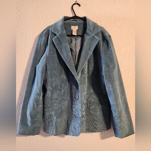 L.L Bean Women’s Riding Equestrian Corduroy Blazer Jacket size 14 Petite